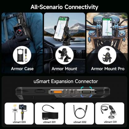 Ulefone Armor 28 Ultra Thermal, 5G, Удароустойчив (16GB+16GB) + 1TB, 64MP Камера + Термо Камера + Нощно виждане, Батерия 10600mAh (черен) 10