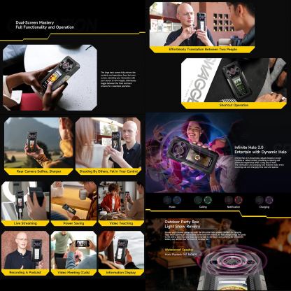 Ulefone Armor 30 Pro, 5G, Удароустойчив (16GB+16GB) + 512, 50MP Камера + Нощно виждане, Батерия 12800mAh (черен-orange) 6