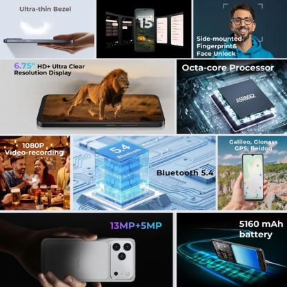 Hotwav A17 Pro Max - Ultimate Edition | 6.75in | 8-ядрен | 128GB/3GB+9GB | 5160mAh (Black) 4