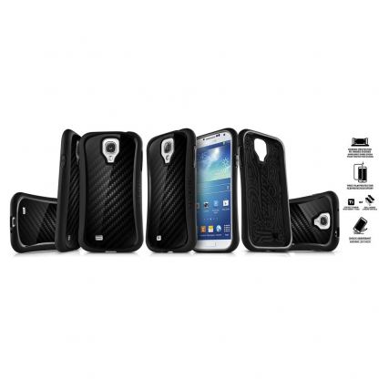 Itskins Sesto Elemento Carbon Case - уникален карбонов кейс за Samsung Galaxy S4 i9500 (черен) 4