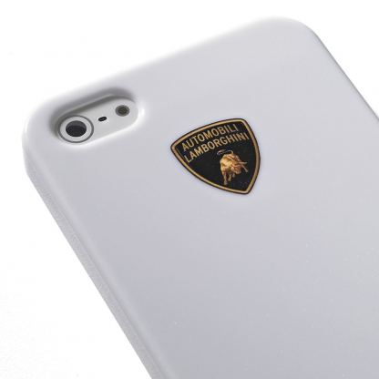 Lamborghini Slick Case - луксозен поликарбонатов кейс за iPhone 5 (бял) 2