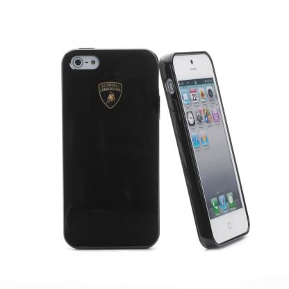 Lamborghini Slick Case - луксозен поликарбонатов кейс за iPhone 5 (черен) 2