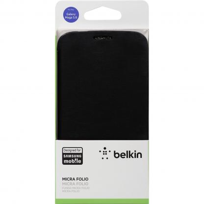 Belkin Micra Folio - кожен калъф за Samsung Galaxy Mega 5.8 (черен) 2