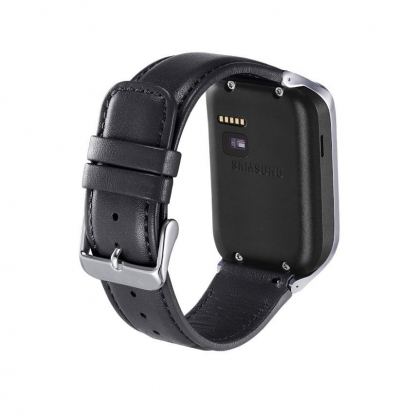Samsung Leather Strap ET-SR380 - оригинална кожена (естествена кожа) каишка за Galaxy Gear 2, Gear 2 Neo (черен) 3
