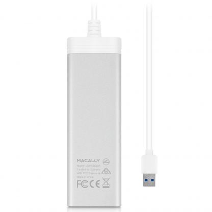 Macally USB 3.0 HUB Gigabit Ethernet - 3 портов USB хъб с Gigabit Ethernet адаптер за MacBook и преносими компютри 3