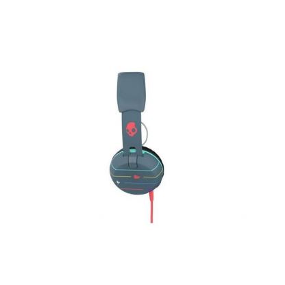 Skullcandy Grind Headphones Stripes - дизайнерски слушалки с микрофон за смартфони (син) 2