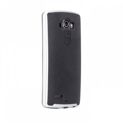 CaseMate Slim Tough Case - кейс с висока защита за LG G4 (черен-сребрист) 2