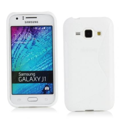 S-Line Cover Case - силиконов (TPU) калъф за Samsung Galaxy J1 (бял)