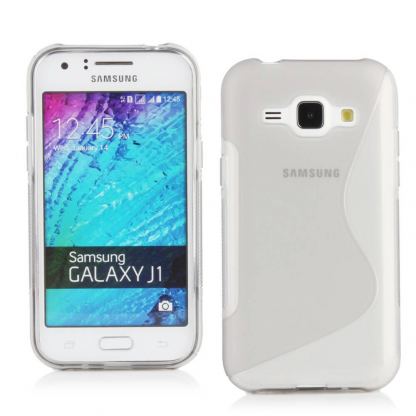 S-Line Cover Case - силиконов (TPU) калъф за Samsung Galaxy J1 (прозрачен)