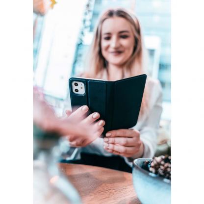 4smarts Flip Case URBAN Lite - кожен калъф с поставка и отделение за кр. карта за Samsung Galaxy A70 (черен) 3