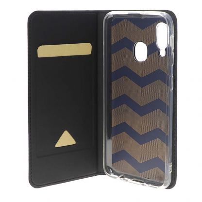 4smarts Flip Case URBAN Lite - кожен калъф с поставка и отделение за кр. карта за Samsung Galaxy A20e (черен) 4