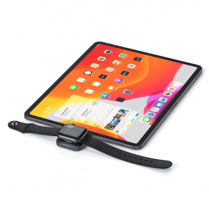 Satechi USB-C Magnetic Charging Dock for Apple Watch - USB-C док за зареждане на Apple Watch (тъмносив) 3