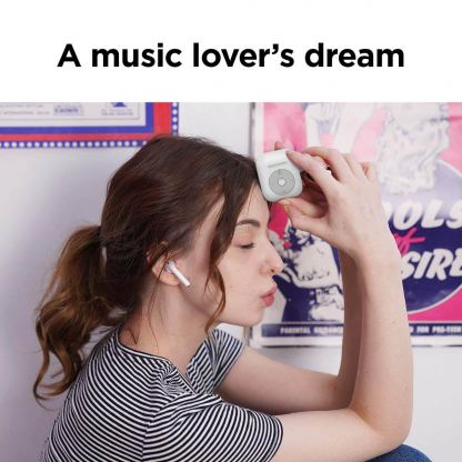 Elago Airpods Retro AW6 Silicone Hang Case - силиконов калъф с карабинер за Apple Airpods и Apple Airpods 2 (бял)  2