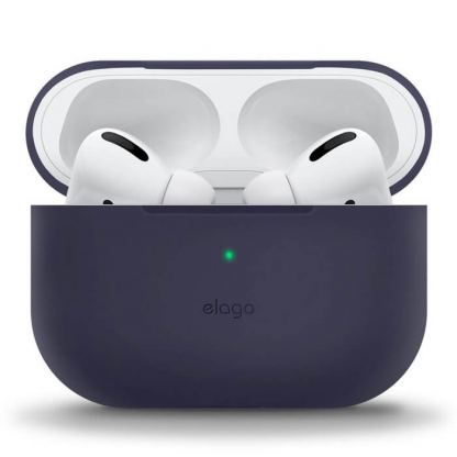 Elago Airpods Slim Basic Silicone Case - тънък силиконов калъф за Apple Airpods Pro (тъмносин)