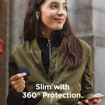 Elago Airpods Slim Basic Silicone Case - тънък силиконов калъф за Apple Airpods Pro (тъмносин) 5