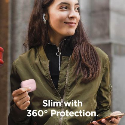 Elago Airpods Slim Basic Silicone Case - тънък силиконов калъф за Apple Airpods Pro (розов) 5