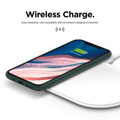 Elago Slim Fit Strap Case - качествен поликарбонатов кейс с каишка за китката за iPhone 11 Pro Max (тъмнозелен) 5