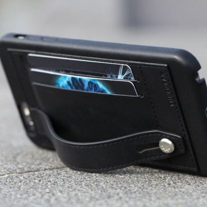 Tunewear Finger Slip Case - кожен кейс (естествена кожа) за iPhone 6/6S Plus (черeн) 3
