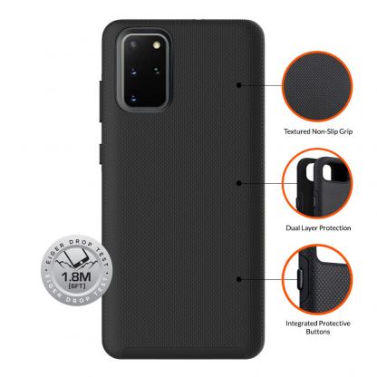 Eiger North Case - хибриден удароустойчив кейс за Samsung Galaxy S20 Plus (черен) 2