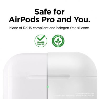 Elago Airpods Original Basic Silicone Case - силиконов калъф за Apple Airpods Pro (бял-фосфор) 4