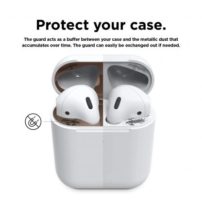 Elago AirPods Dust Guard - комплект метални предпазители против прах за Apple Airpods 2 with Wireless Charging Case (розово злато) 5