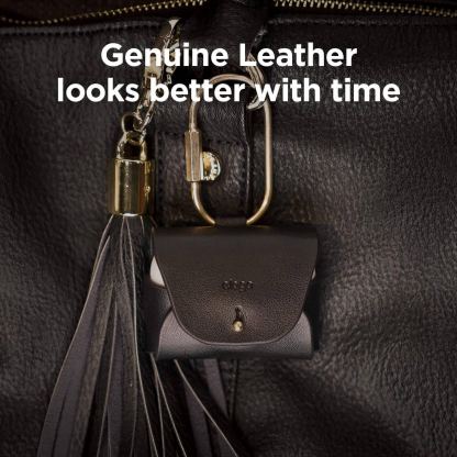 Elago Airpods Pro Leather Case - кожен калъф (ествествена кожа) за Apple Airpods Pro (черен)  2