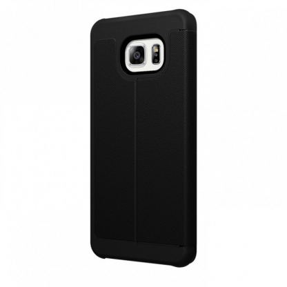 Incipio Lancaster Folio Case - кожен калъф, тип портфейл и поставка за Samsung Galaxy S6 Edge Plus (черен) 3