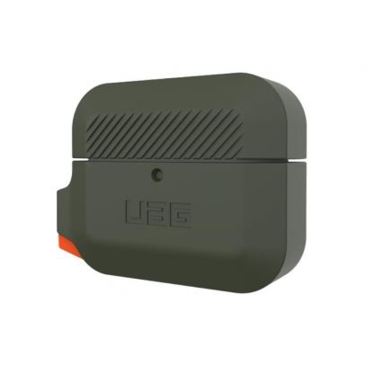 Urban Armor Gear Soft Touch Waterproof Silicone Hang Case - водо и удароустойчив силиконов калъф с карабинер за Apple Airpods Pro (тъмнозелен) 9