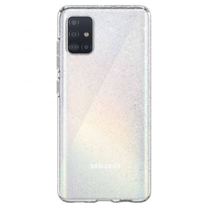 Spigen Liquid Crystal Glitter Case - тънък силиконов (TPU) калъф за Samsung Galaxy A51 (прозрачен)  5