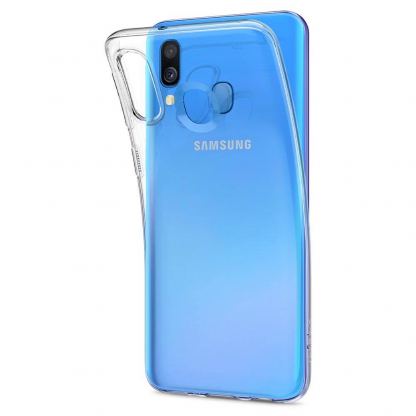 Spigen Liquid Crystal Case - тънък качествен силиконов (TPU) калъф за Samsung Galaxy A40 (прозрачен)  5