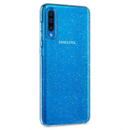 Spigen Liquid Crystal Glitter Case - тънък силиконов (TPU) калъф за Samsung Galaxy A50s, A50, A30s (прозрачен)  6