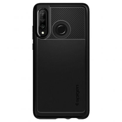 Spigen Rugged Armor Case - тънък качествен силиконов (TPU) калъф за Huawei P30 Lite (черен) 2