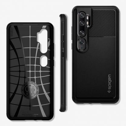 Spigen Rugged Armor Case - тънък качествен силиконов (TPU) калъф за Xiaomi Mi Note 10, Note 10 Pro (черен) 4