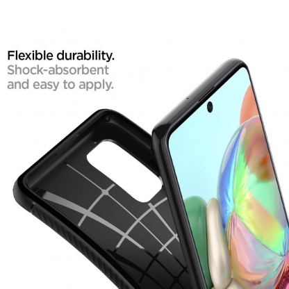 Spigen Rugged Armor Case - тънък качествен силиконов (TPU) калъф за Samsung Galaxy A71 (черен) 3