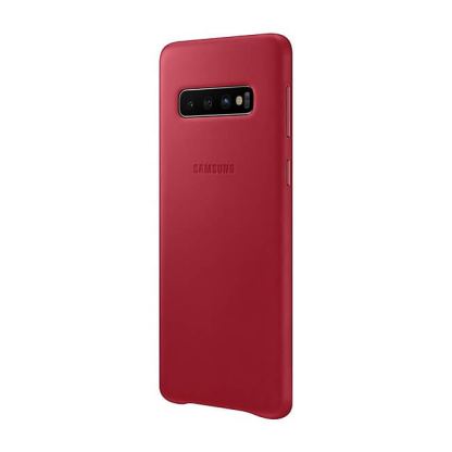 Samsung Leather Cover EF-VG973LREGWW - оригинален кожен калъф (естествена кожа) за Samsung Galaxy S10 (червен) 3