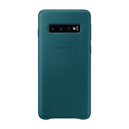 Samsung Leather Cover EF-VG973LGEGWW - оригинален кожен калъф (естествена кожа) за Samsung Galaxy S10 (зелен) 3