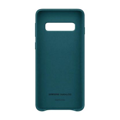 Samsung Leather Cover EF-VG973LGEGWW - оригинален кожен калъф (естествена кожа) за Samsung Galaxy S10 (зелен) 4