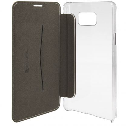 Кожен кейс/калъф 4smarts NOORD Book с прозрачна задна част за Samsung Note 5 (черен) 2