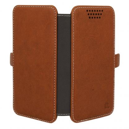 4smarts DALSTON Book Universal - универсален кожен кейс за смартфони до 5.1 инча (кафяв) 3