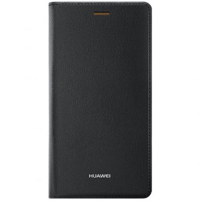Huawei Flip Case - оригинален кожен калъф за Huawei P8 lite (черен) 2