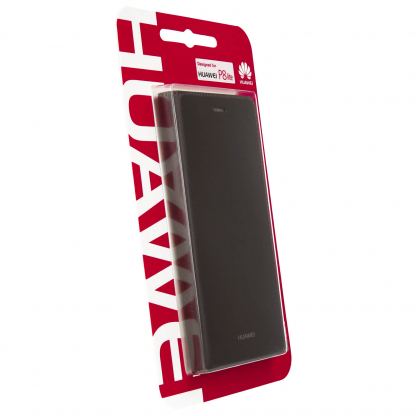 Huawei Flip Case - оригинален кожен калъф за Huawei P8 lite (черен) 3