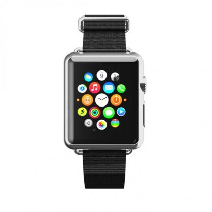 Incipio Nato Style Strap Watch Band - класическа каишка за Apple Watch 38мм (черен-сребрист) 3