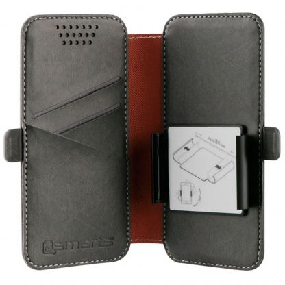 4smarts DALSTON Book Universal - универсален кожен кейс за смартфони до 5.1 инча (черен) 3