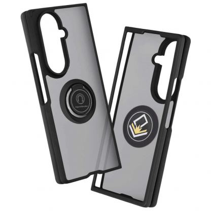 Хибриден удароустойчив кейс с пръстен против изпускане за Samsung Galaxy Z Fold8 Ultra - Techsuit Glinth Hybrid Case (черен-прозрачен) 2