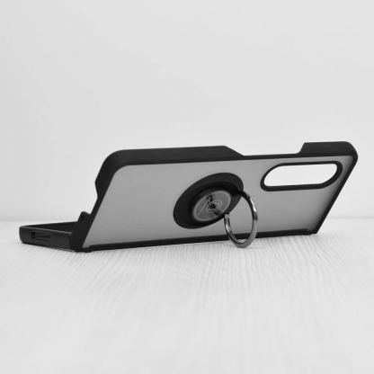 Хибриден удароустойчив кейс с пръстен против изпускане за Samsung Galaxy Z Fold8 Ultra - Techsuit Glinth Hybrid Case (черен-прозрачен) 6