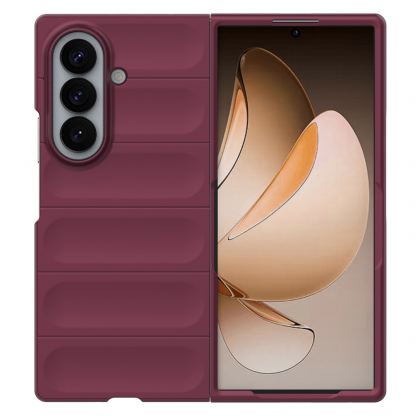 Удароустойчив поликарбонатов кейс за Samsung Galaxy Z Fold8 Ultra - Techsuit Magic Shield Hard Case (бордо) 3