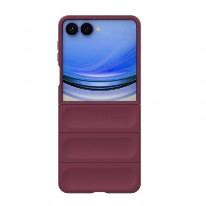 Удароустойчив поликарбонатов кейс за Samsung Galaxy Z Flip8 - Techsuit Magic Shield Hard Case (бордо) 2