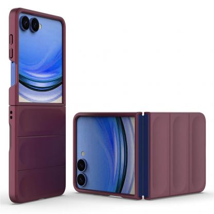 Удароустойчив поликарбонатов кейс за Samsung Galaxy Z Flip8 - Techsuit Magic Shield Hard Case (бордо) 3