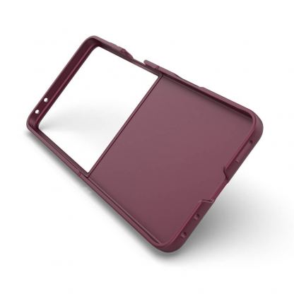 Удароустойчив поликарбонатов кейс за Samsung Galaxy Z Flip8 - Techsuit Magic Shield Hard Case (бордо) 5