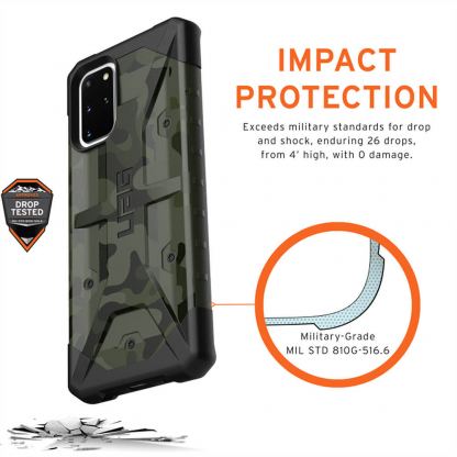 Urban Armor Gear Pathfinder SE Camo - удароустойчив хибриден кейс за Samsung Galaxy S20 Plus (камуфлаж) 6
